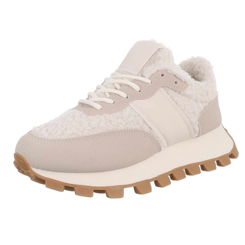 Ital-Design Damen Sneakers mit hohem Komfort für Freizeitaktivitäten Снегоходы (90704253) Flach Sneakers Low in Beige
