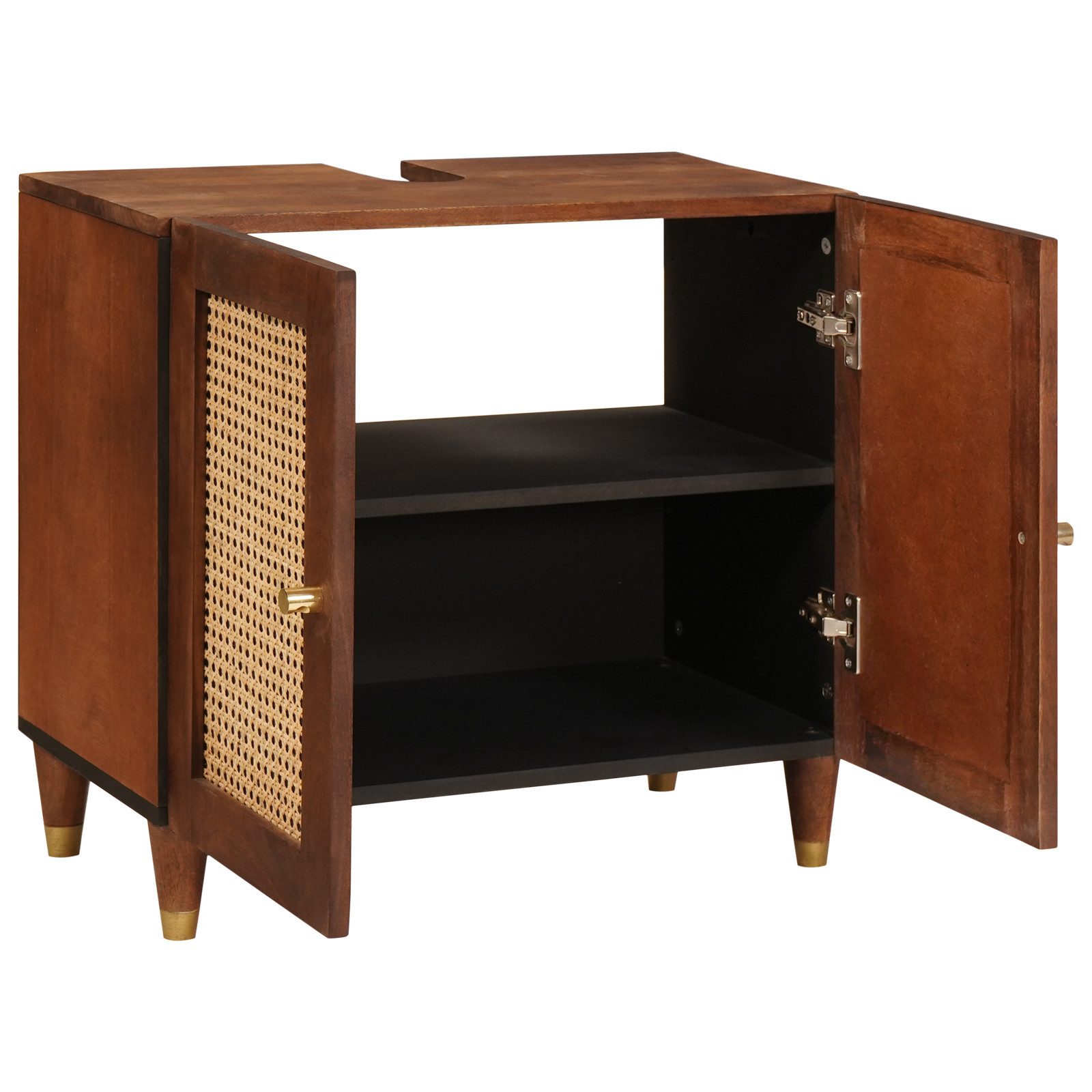 vidaXL Badezimmerspiegelschrank Spülenschrank mit Regal mit günstig online kaufen