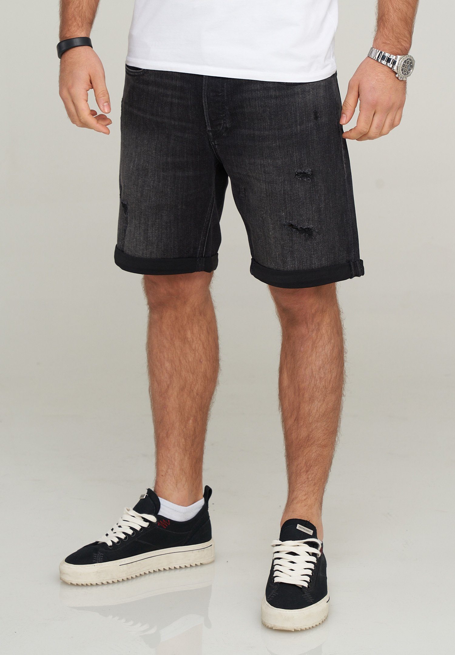 Jack & Jones Jeansshorts RICK JJARIS Black Denim