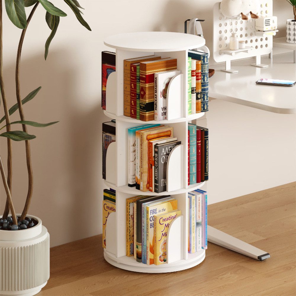 NUODWELL Bücherregal Drehbare Bücherregal, 2/3/4/5 Etagen Stehregale Lagerr günstig online kaufen