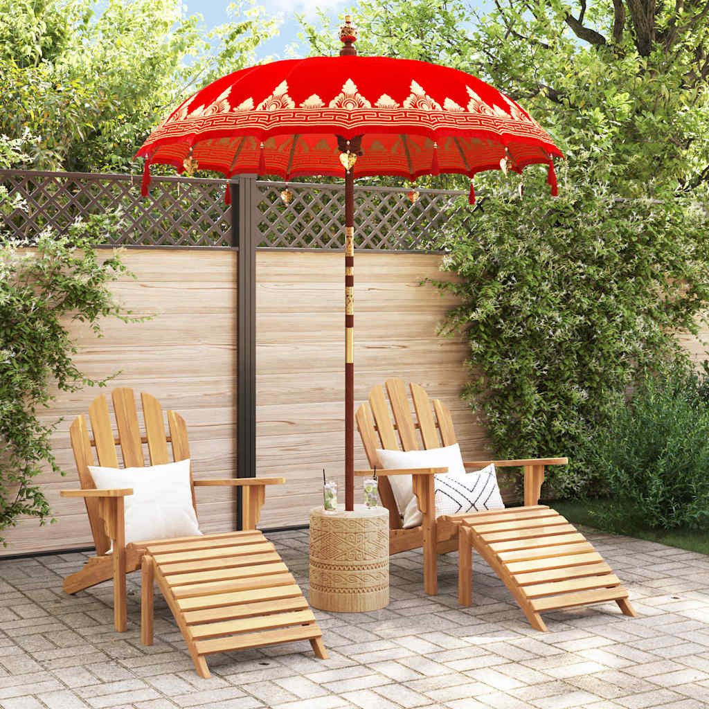 vidaXL Sonnenschirm Balinesischer Sonnenschirm Rot (180-190) günstig online kaufen