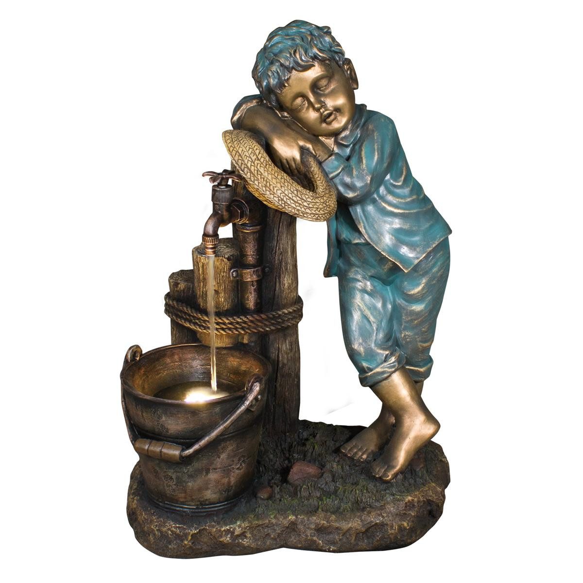 INTERGARDEN Wasserspiel Zimmerbrunnen, Springbrunnen Außen, Gartenbrunnen Windsor 71cm, 50 cm Breite