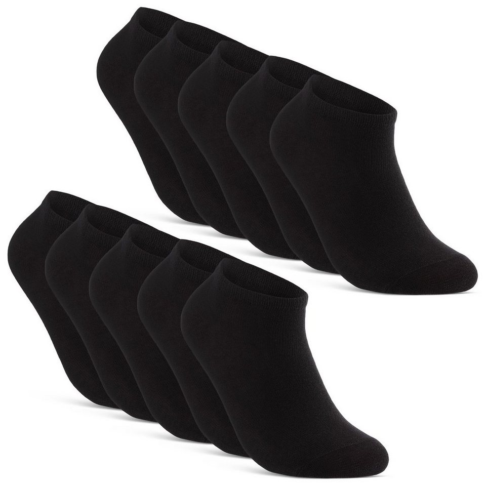 16900 10, Schwarz & sockenkauf24 WP Sneakersocken Damen Herren Paar 39-42) Socken Baumwolle 20, 30 (Schwarz, 10-Paar, - Sneaker Weiß Grau