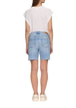QS Shorts Jeans-Bermuda / High Rise / gefranster Saum