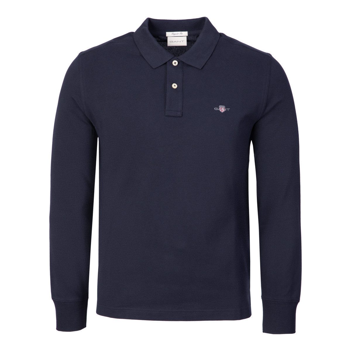 Gant Poloshirt Reg Shield LS Pique Rugger Herren T-Shirt, Shirt, Poloshirt, günstig online kaufen