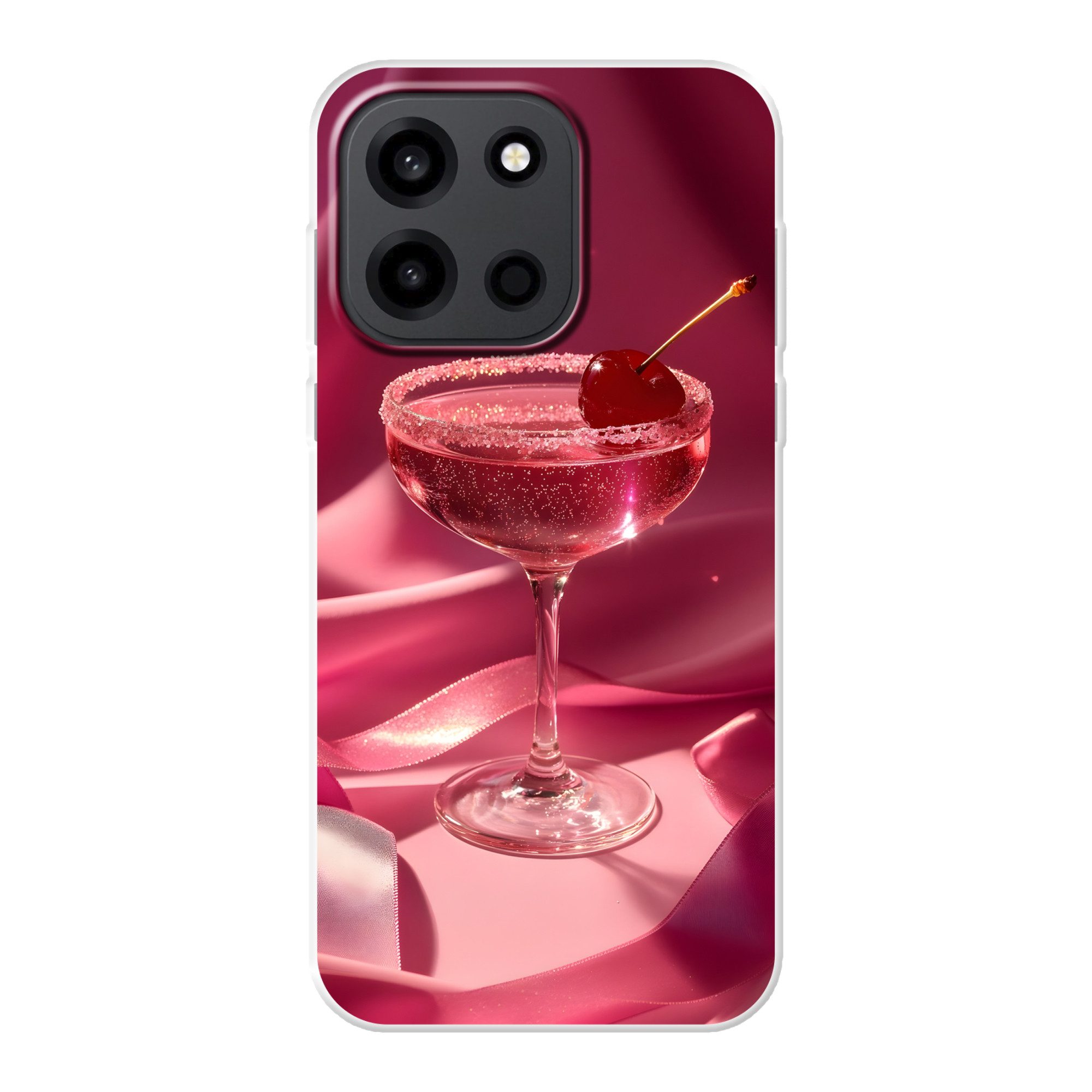 MuchoWow Handyhülle für OnePlus Turbo 6 5G Cocktail - Rosa - Luxe, Handy Case, Silikon, Bumper Case Dünn