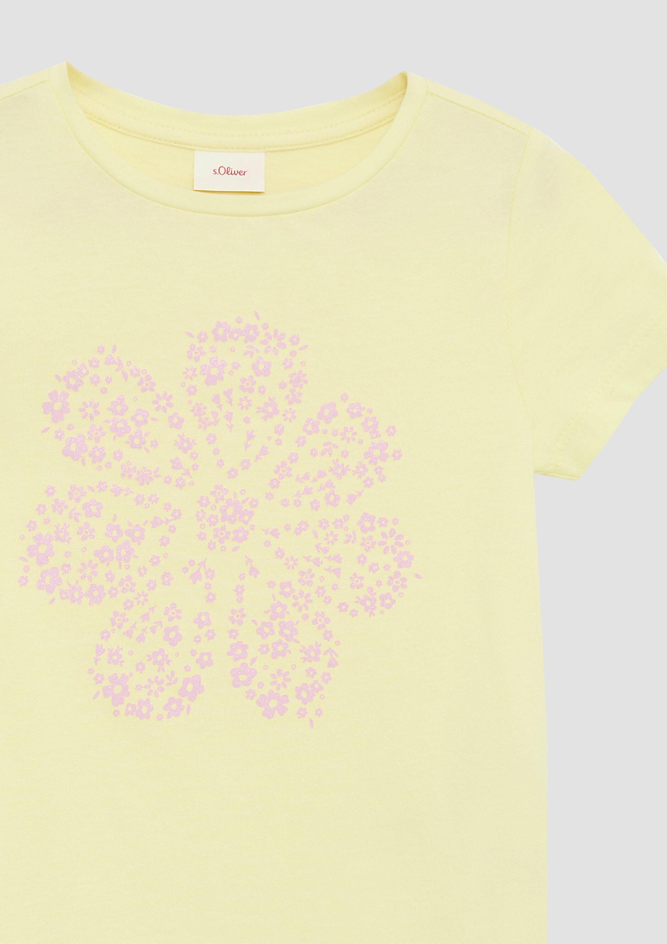 s.Oliver Kurzarmshirt T-Shirt T-Shirt mit Glitzerprint