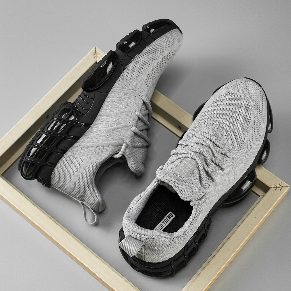 HUSK'SWARE Sneaker (TPR-Außensohle, Flyknit-Obermaterial, Stoßdämpfende Luftpolsterung) Herren verschleißfeste, rutschfeste