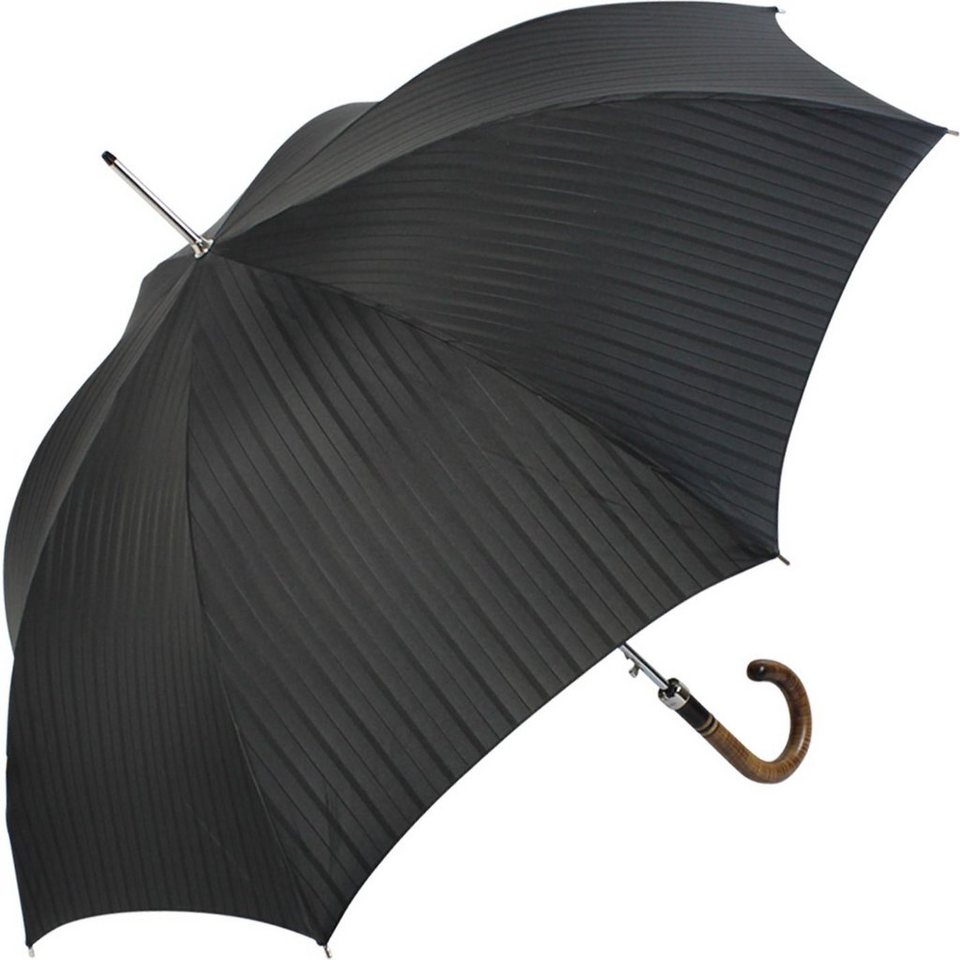 doppler® Stockregenschirm Manufaktur Herrenschirm Diplomat Orion schwarz,  der edle Begleiter für den stilvollen Herren