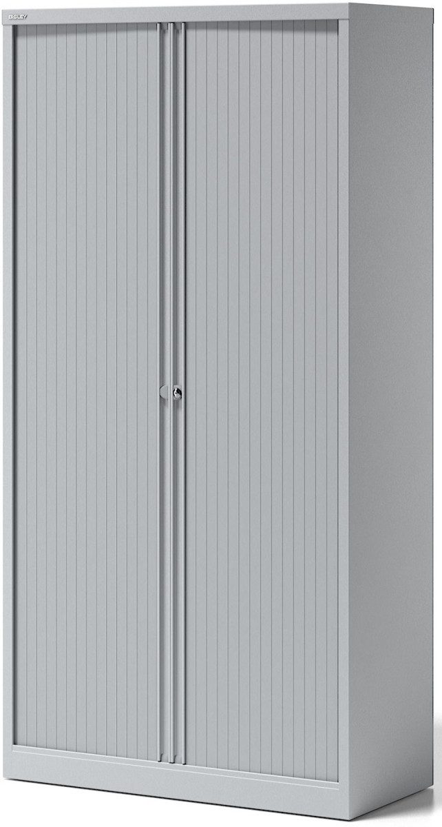 Bisley Aktenschrank Rollladenschrank Essentials 4 Fachböden 5 Ordnerhöhen lichtgrau
