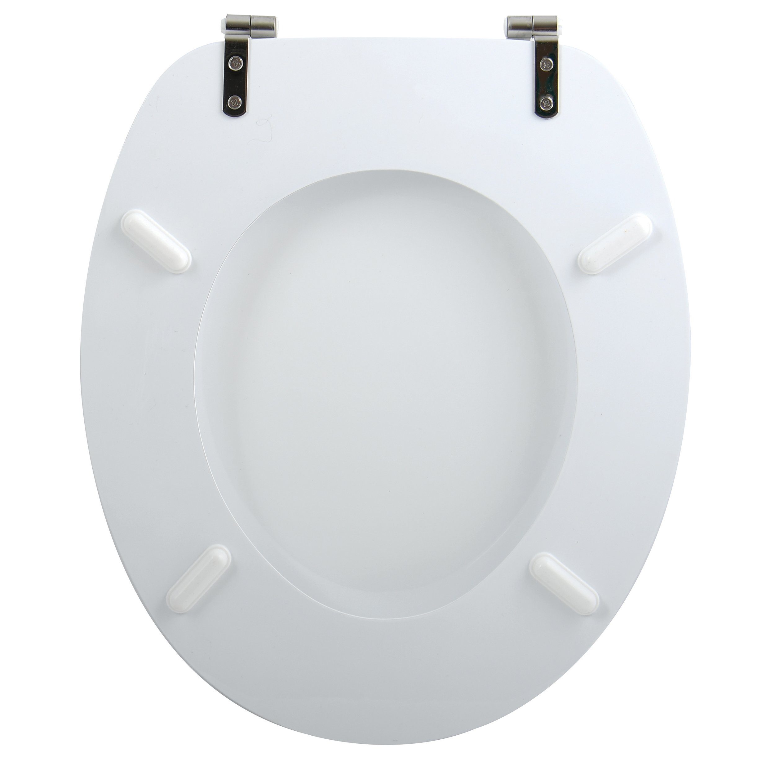 MSV WC-Sitz NYALA, Toilettendeckel MDF Holzkern, Scharniere aus Edelstahl, hochwertige und solide Qualität, cooles Motiv "Hirsch" in fotorealistischem Dekor, Farbe weiß