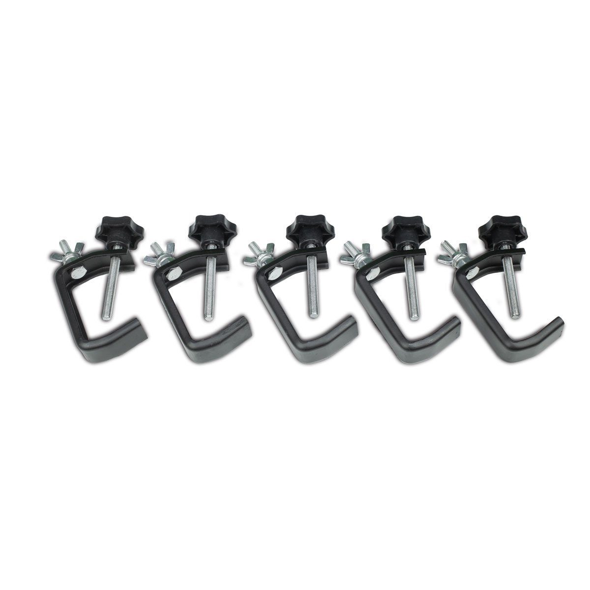 SATISFIRE Discolicht Party Clamp Set 5 Stück kompakter Haken für Effekte und Scheinwerfer