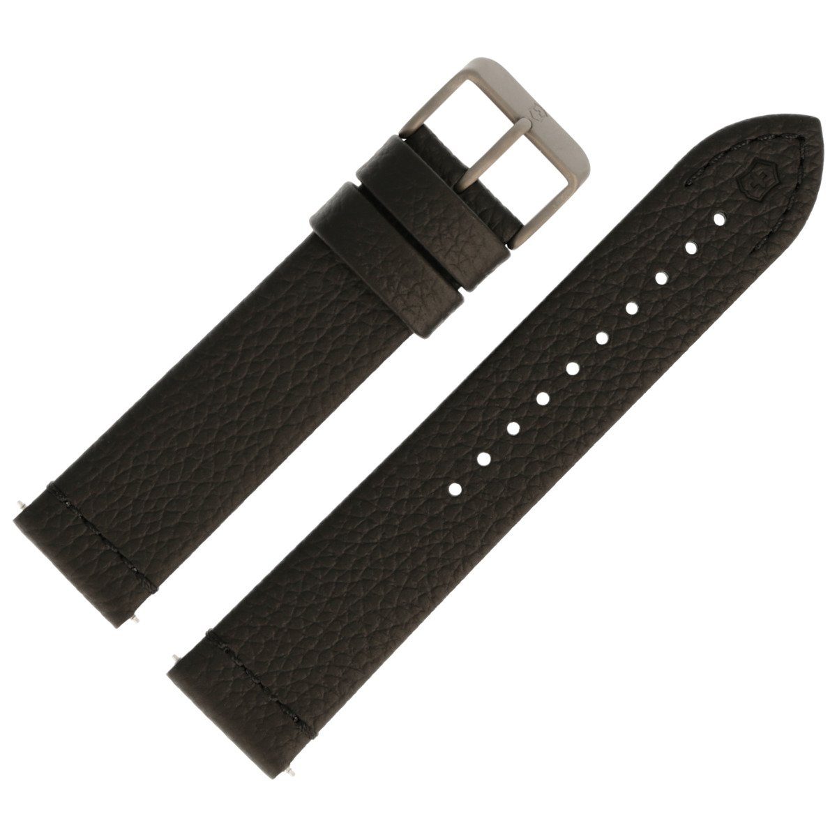Victorinox Uhrenarmband 21mm Leder Schwarz 006241