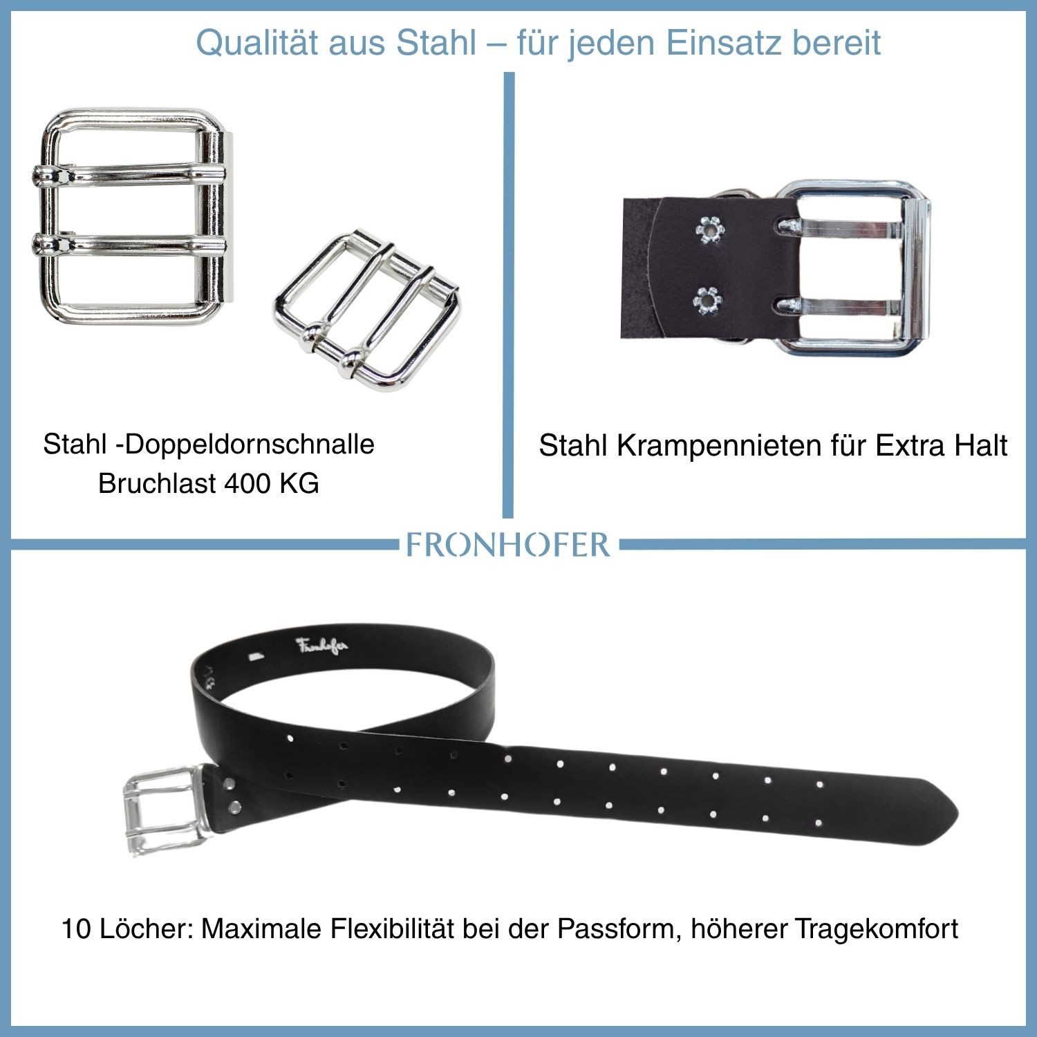 FRONHOFER Ledergürtel 18613 (1-St) FRONHOFER Doppeldorn günstig online kaufen