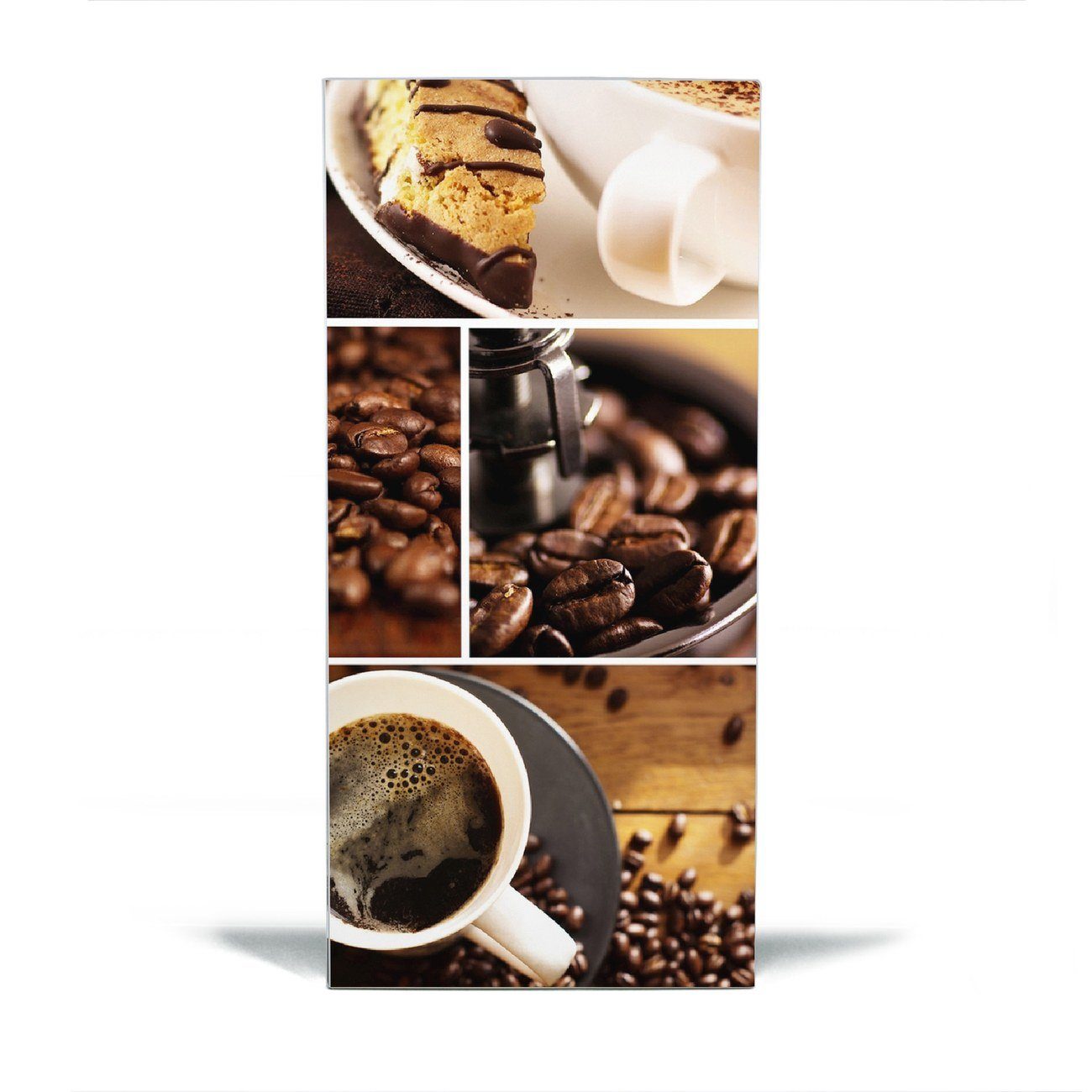 banjado Wandtafel Stahl Stahlmagnettafel) Kaffee&Schokolade, silberfarben 4 (inkl. Magnete