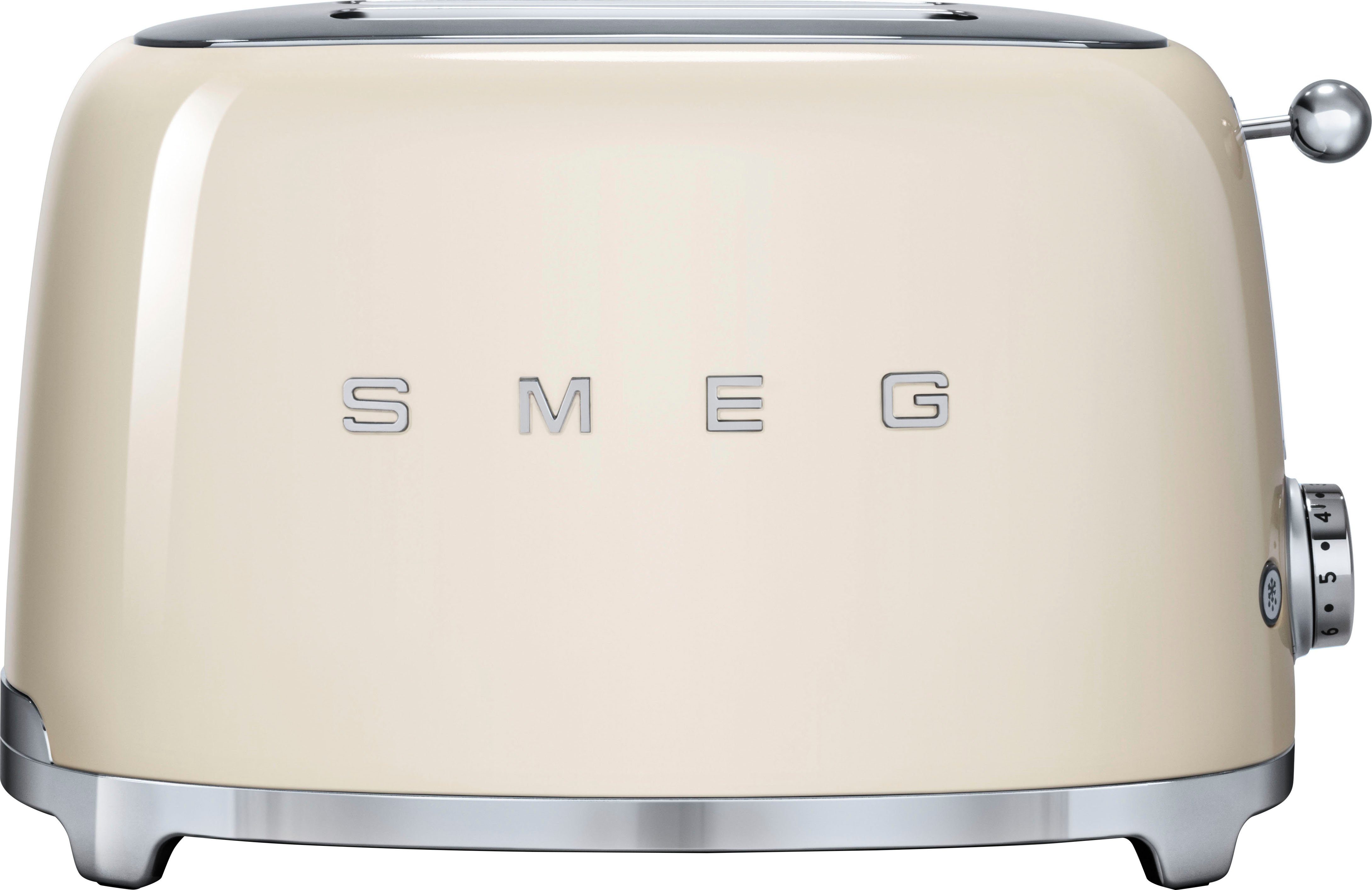 Smeg Toaster TSF01CREU, für 2 Scheiben, 950 W