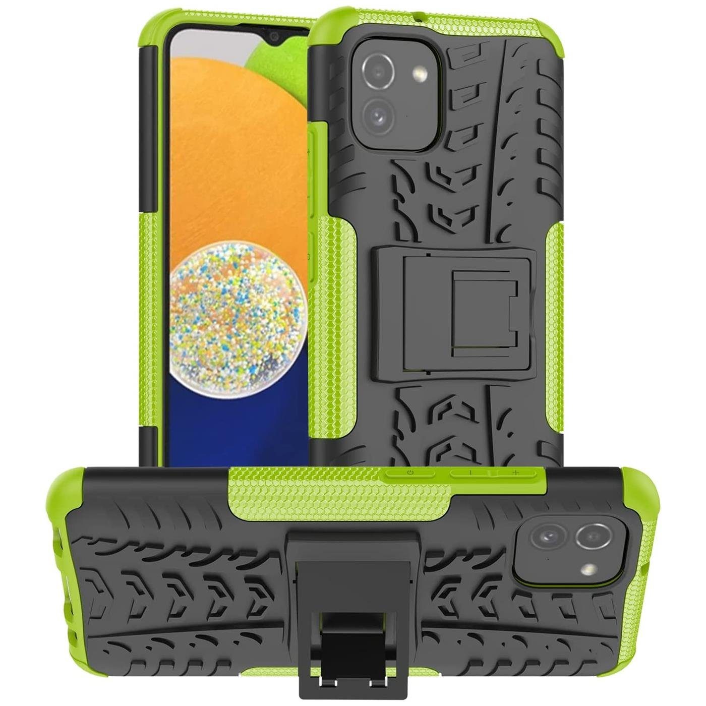 CoolGadget Handyhülle Outdoor Case Hybrid Cover für Samsung Galaxy A03 6,5 Zoll, Schutzhülle extrem robust Panzer Handy Case für Samsung A03 Hülle