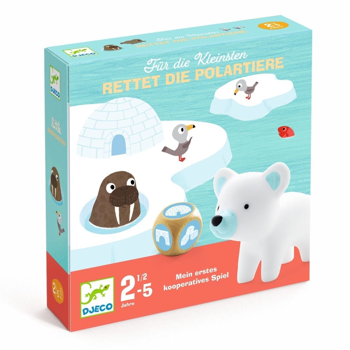 DJECO Spiel Erste Spiele: Rettet die Polartiere Kooperatives Kinderspiel 2–4