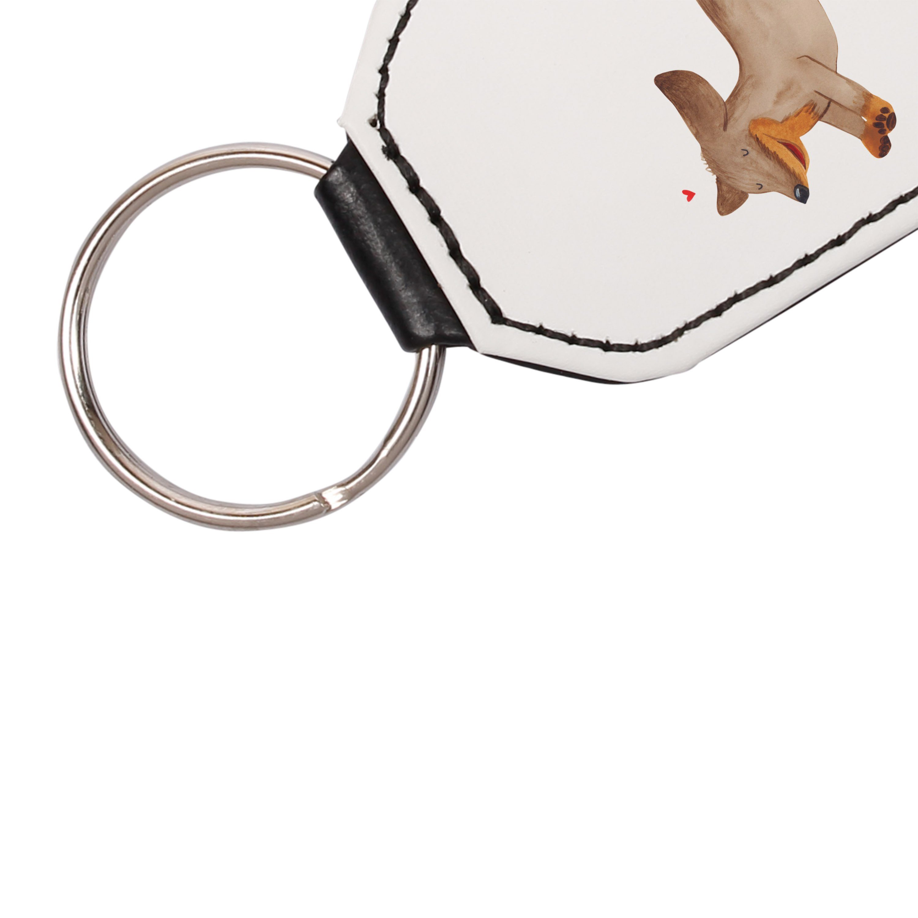 Mr. & Mrs. Panda - Schlüsselanhänger Hund Geschenk, Weiß Tierliebhaber, Dackel Schutzengel, - fröhlich h (1-tlg)