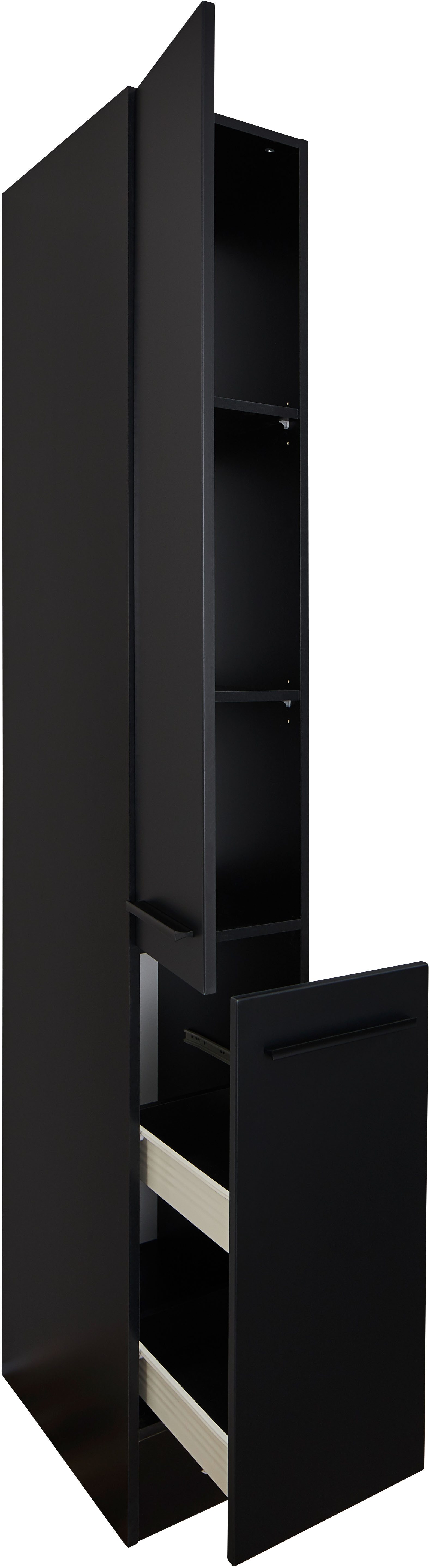 BASIC by Balculina Vorratsschrank Jazz 30er Vorratsschrank, Küchenschrank BxHxT 30x211x57 cm (1-St) Vorratsschrank mit 1 Tür, 1 Auszug und 2 Einlegeböden