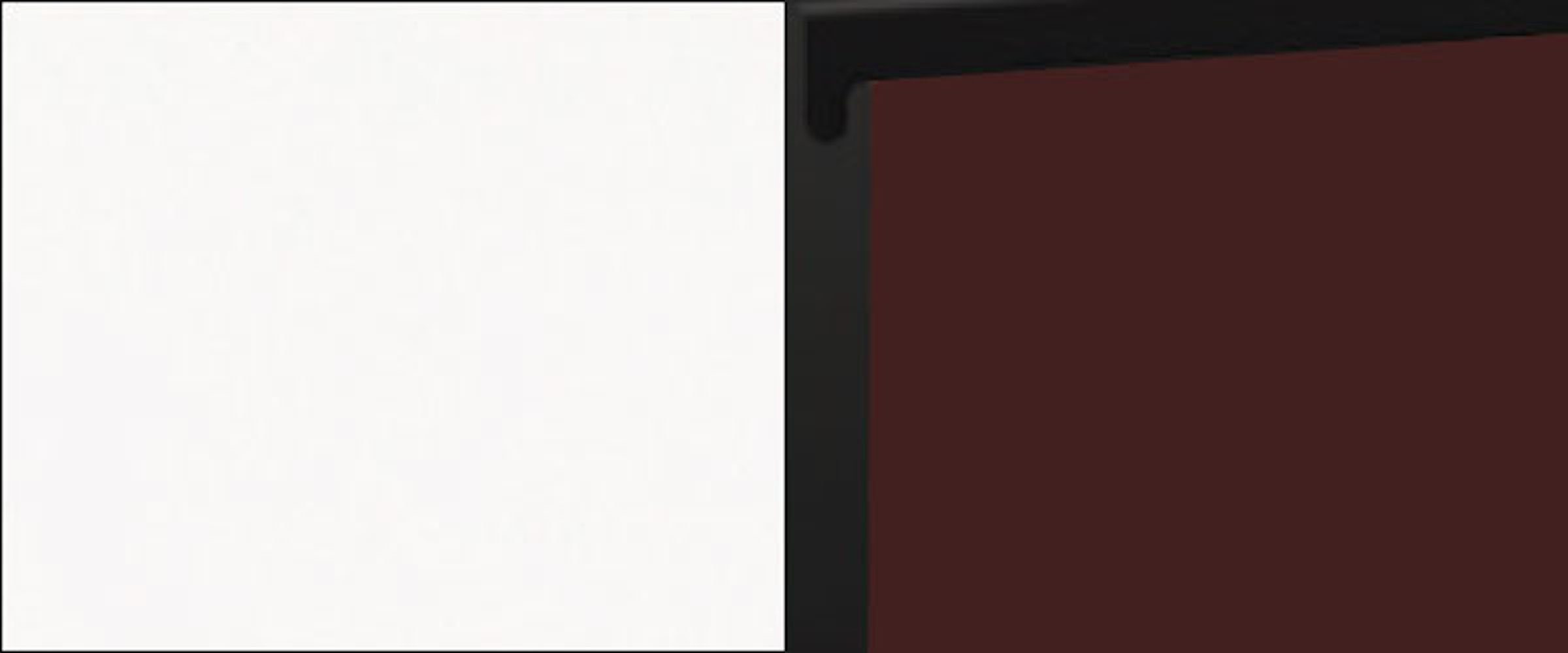 Feldmann-Wohnen Klapphängeschrank Front-, 60cm wählbar matt Hochklappe Ausführung und grifflos super Velden rubinrot Korpusfarbe