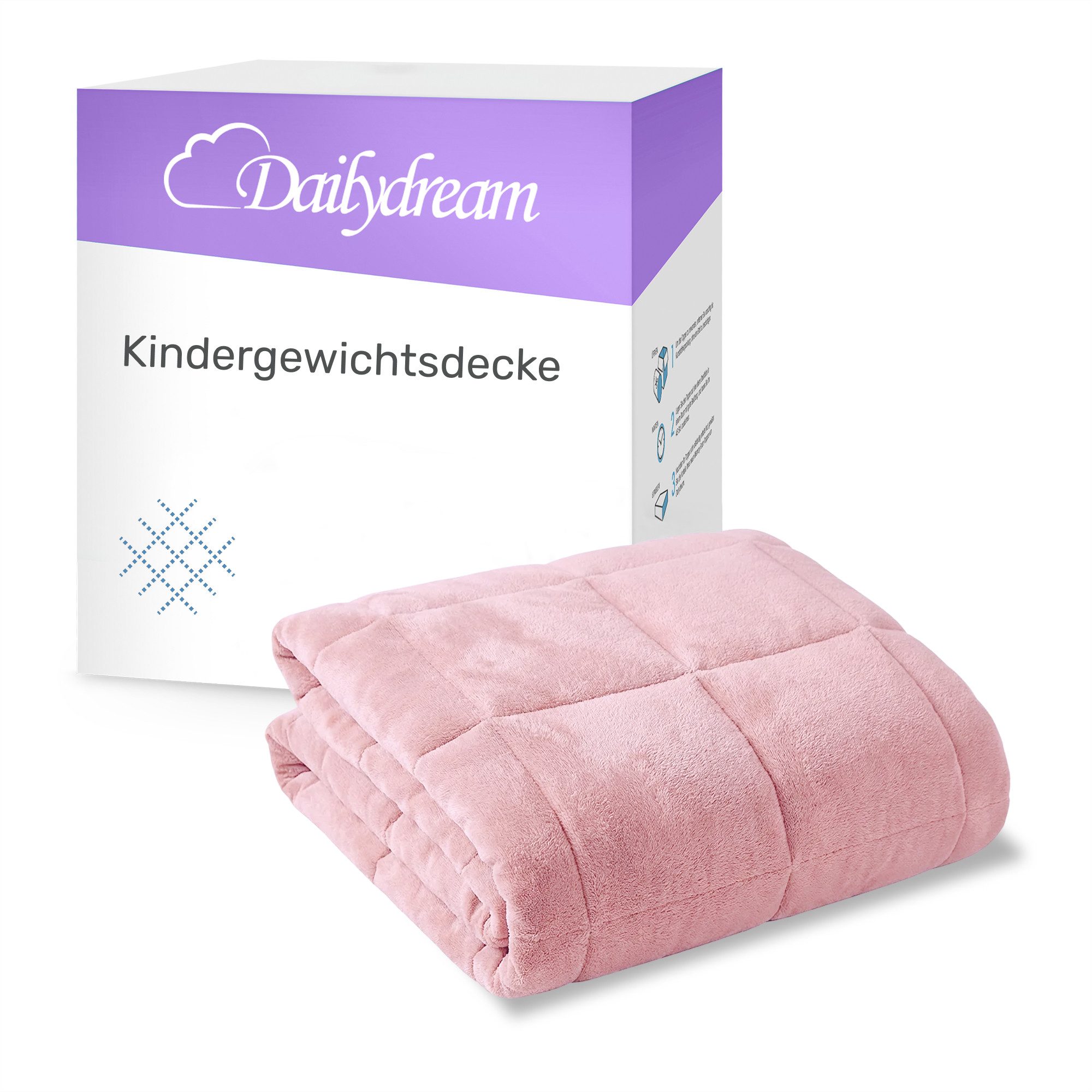 Dailydream Gewichtsdecke für Kinder, beschwerte Decke, Baumwolle oder Fleece, Füllung: Glasperlen, Gleichmäßige Gewichtsverteilung, doppelte Nähte, Handwäsche möglich
