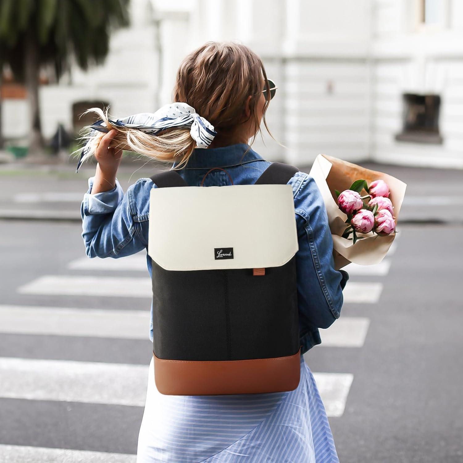 LuxusKollektion Laptoprucksack Rucksack Damen Schwarz Groß günstig online kaufen