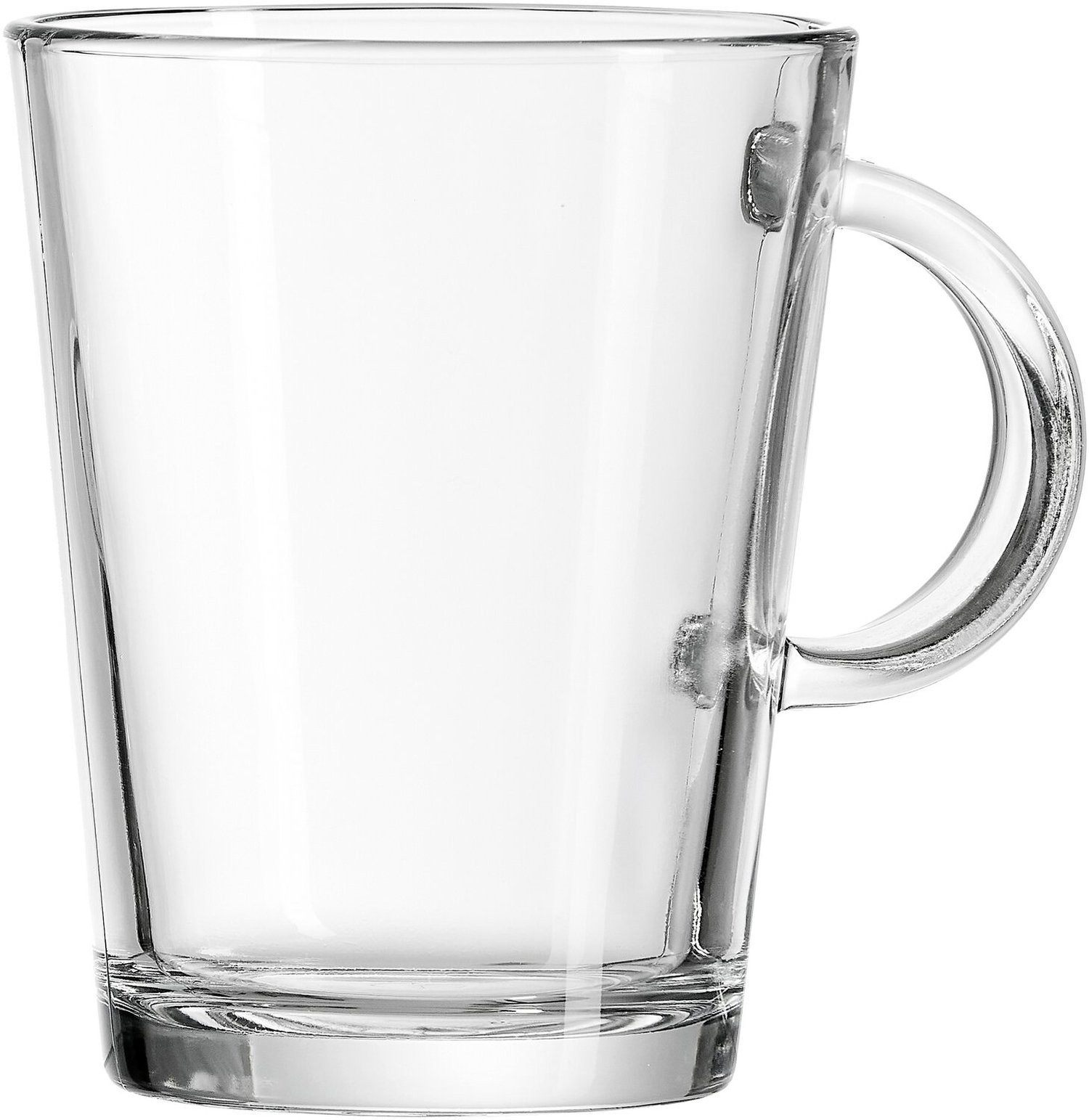 Ritzenhoff & Breker Becher Glasbecher mit Henkel 380 ml, Glas, mit Henkel