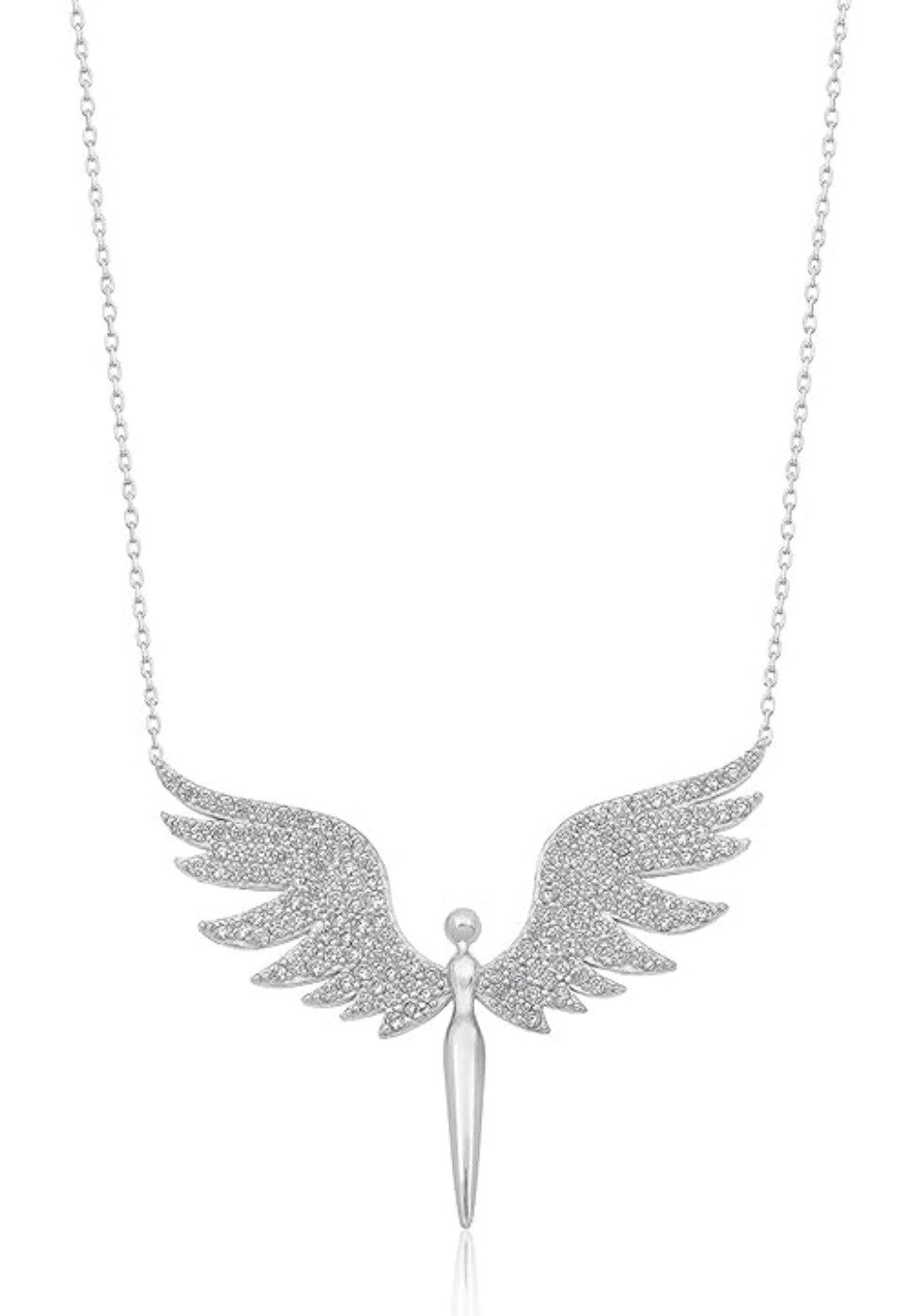 Einzelstück Charm-Kette Halskette Angel 925 Sterling Silber