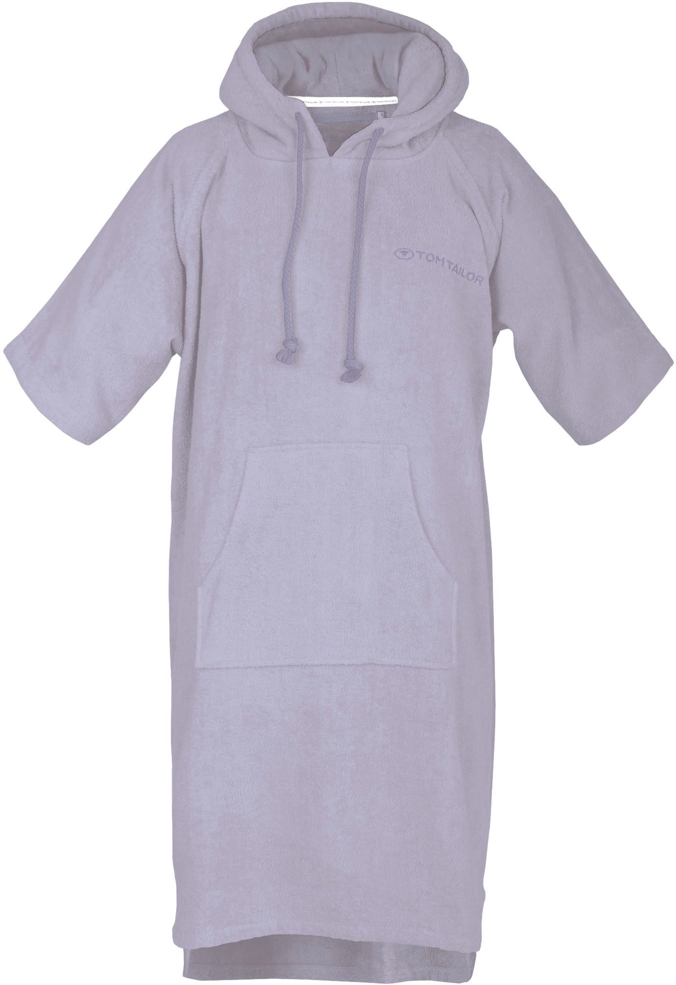 TOM TAILOR HOME Badeponcho Surfponcho COLOR BATH, Midilänge, Frottier, Kapuze, mit Kordel, Bauchtasche, saugstark, Baumwolle, auch in Kindergrößen