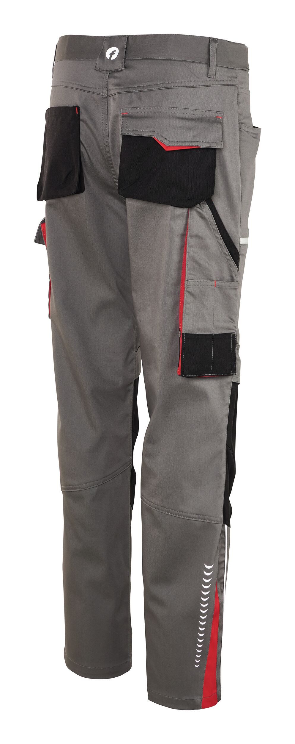 fortis Arbeitsbundhose Herren-Bundhose Flex grau/schwarz/rot