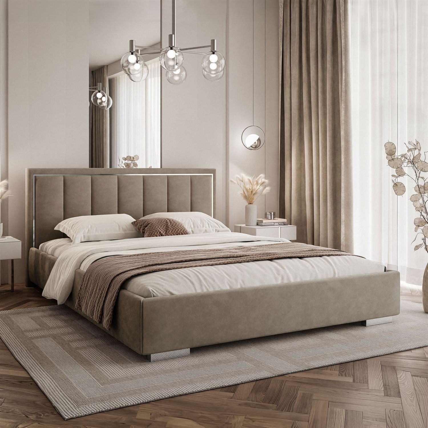 Lookway Polsterbett AURELIA SILVER mit Bettkasten, günstig online kaufen