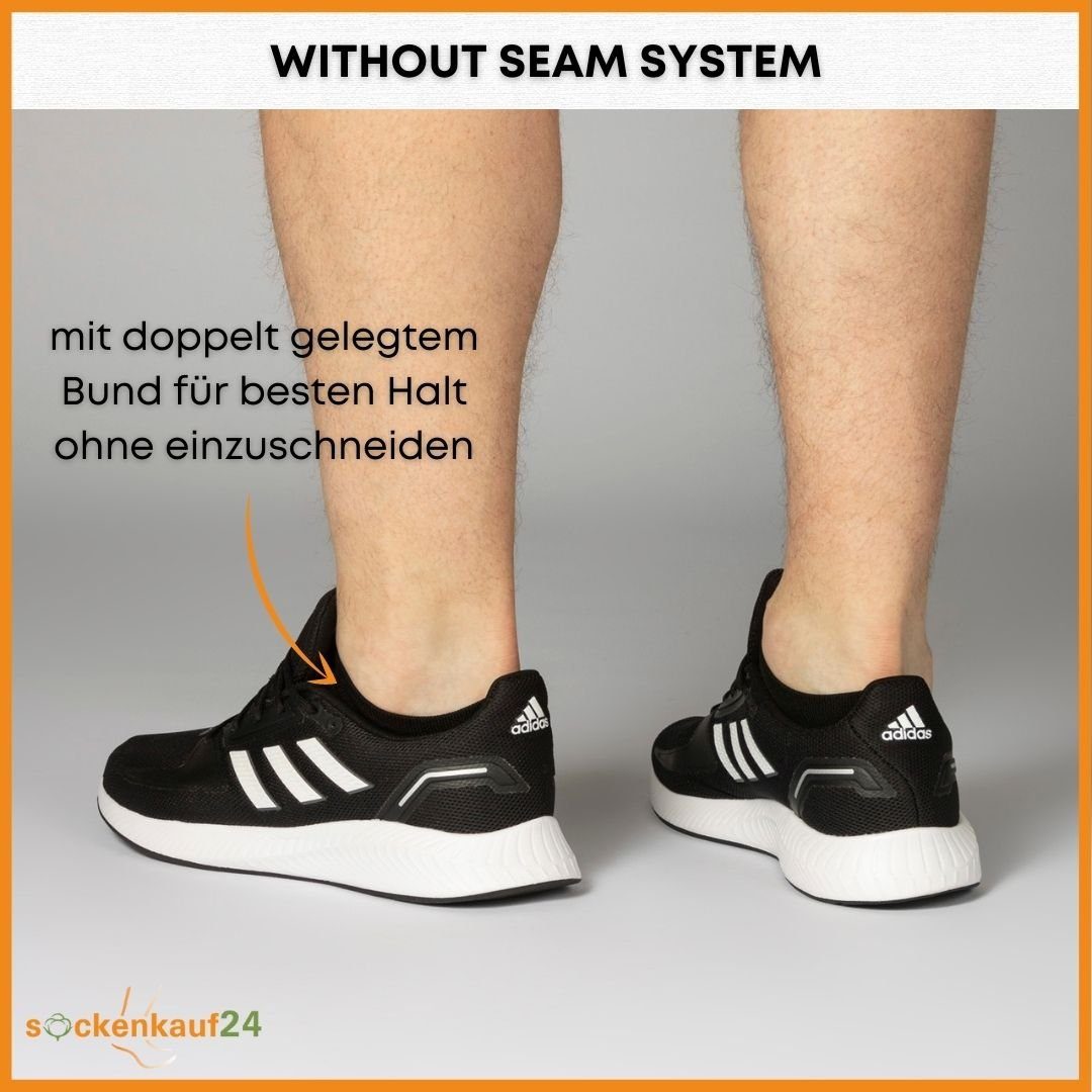 sockenkauf24 Laufsocken low Cut Sportsocken für Herren & Damen Laufsocken kurz (3xSchwarz, 3-Paar, 43-46) Atmungsaktive Running Socks 50203P WP