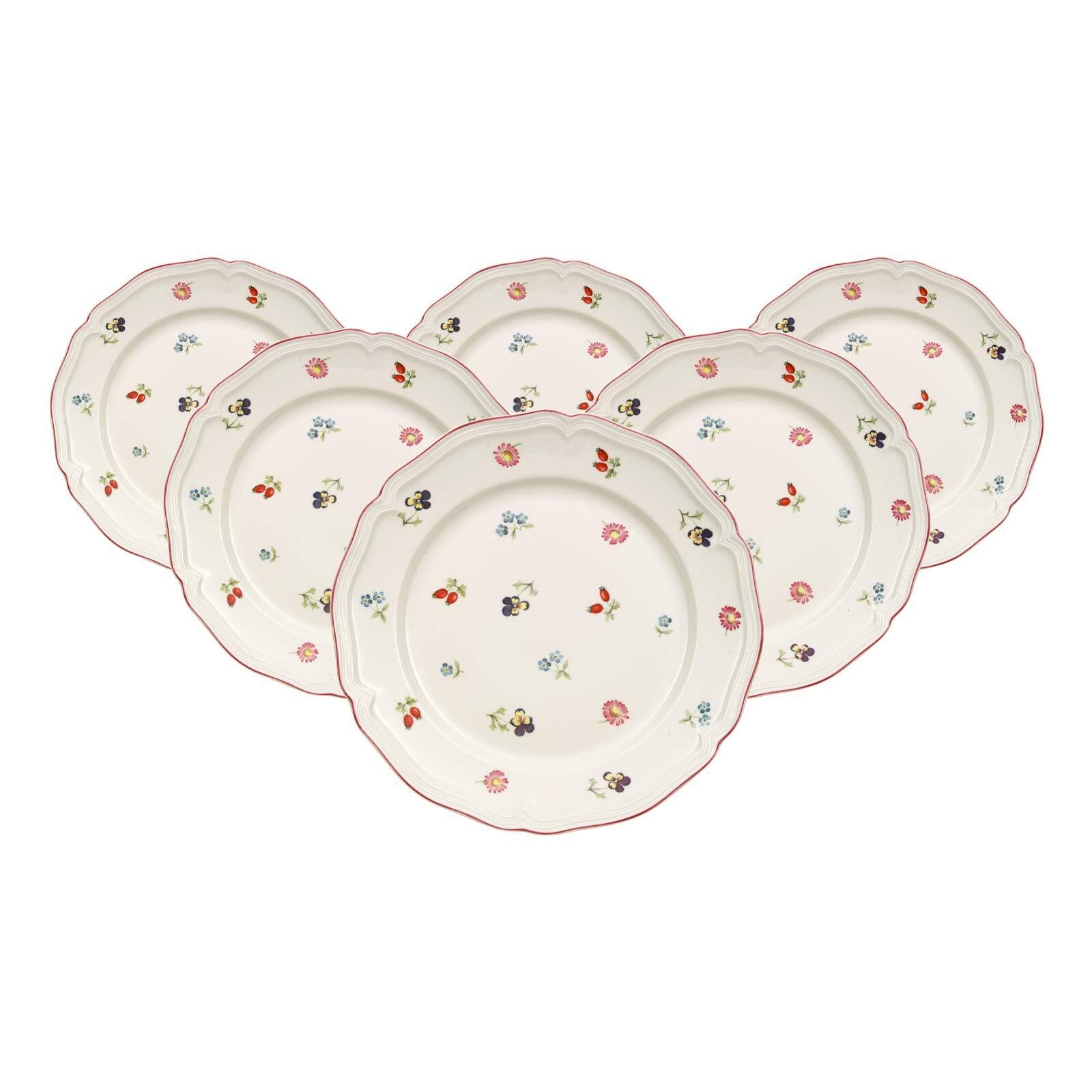 Villeroy & Boch Frühstücksteller Petite Fleur Frühstücksteller ø 20,7 cm 6er Set, (6 St)