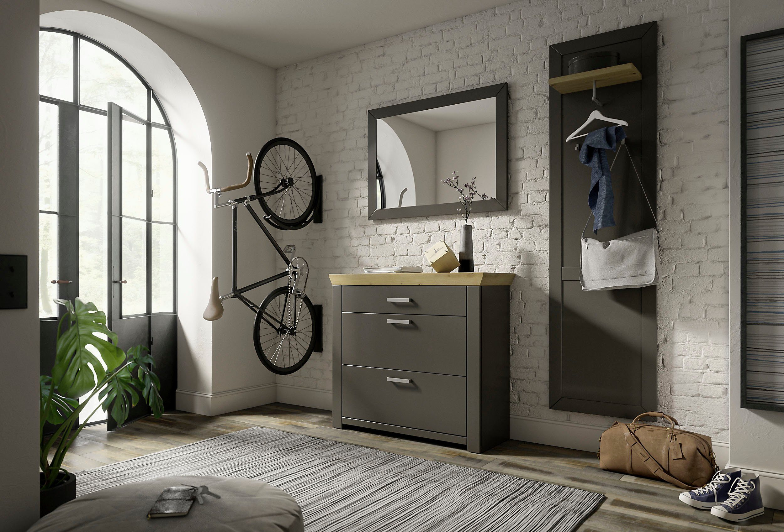 set one by Musterring Шкафы-Set GA York Kombi 61, (Set, 3-St), mit Шкафыpaneel und Schuhschrank