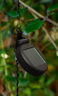 IC Gardenworld LED Solarleuchte Solar Dekoleuchte Lotusblume mit Bruchglaskugel, LED fest integriert, warm-weiß, warm-weiß beleuchtet, moderne Gartenleuchte als Lotusblüte / Seerose
