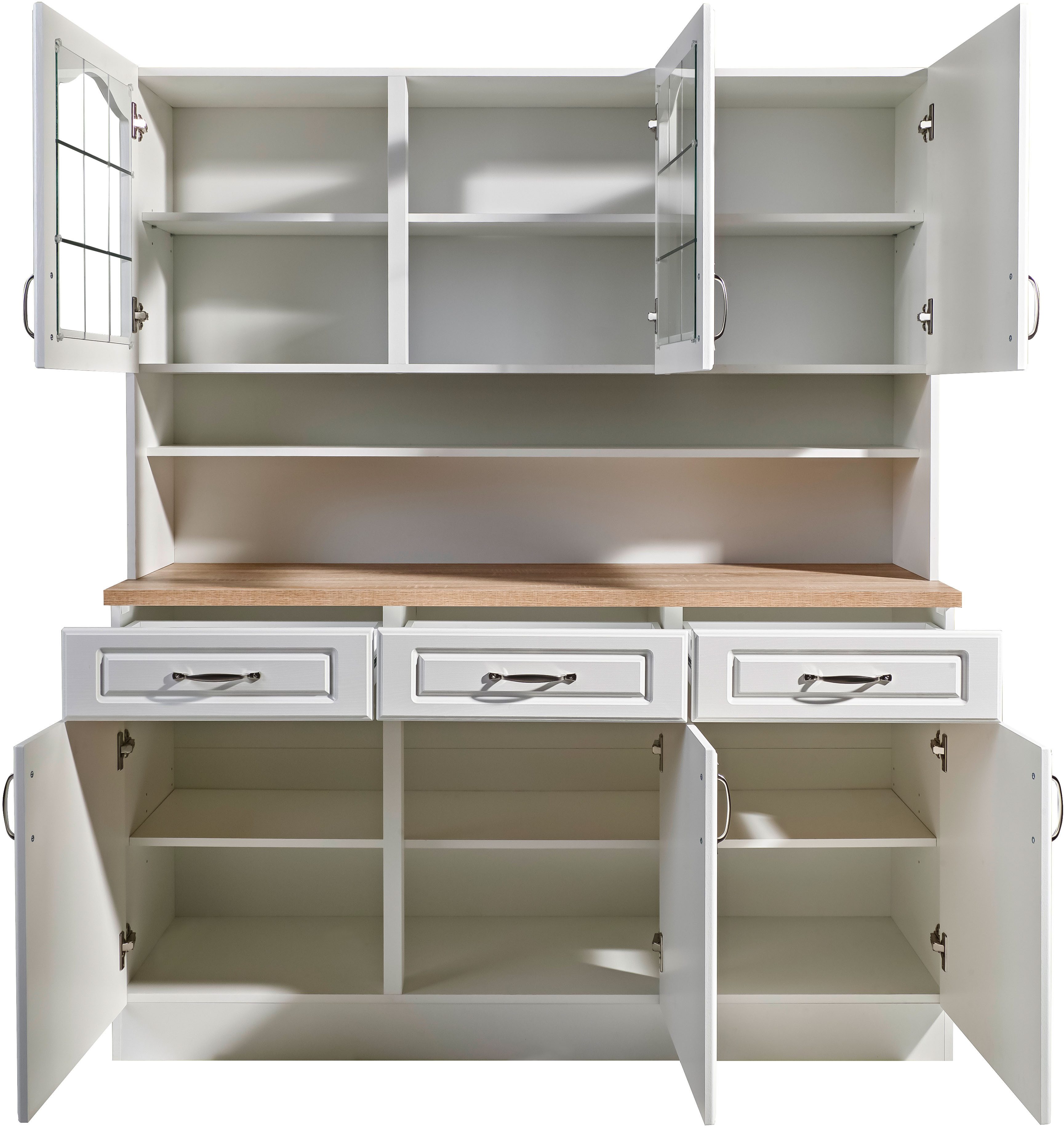 wiho Küchen Küchenbuffet Linz 150 cm breit, in Landhaus-Optik