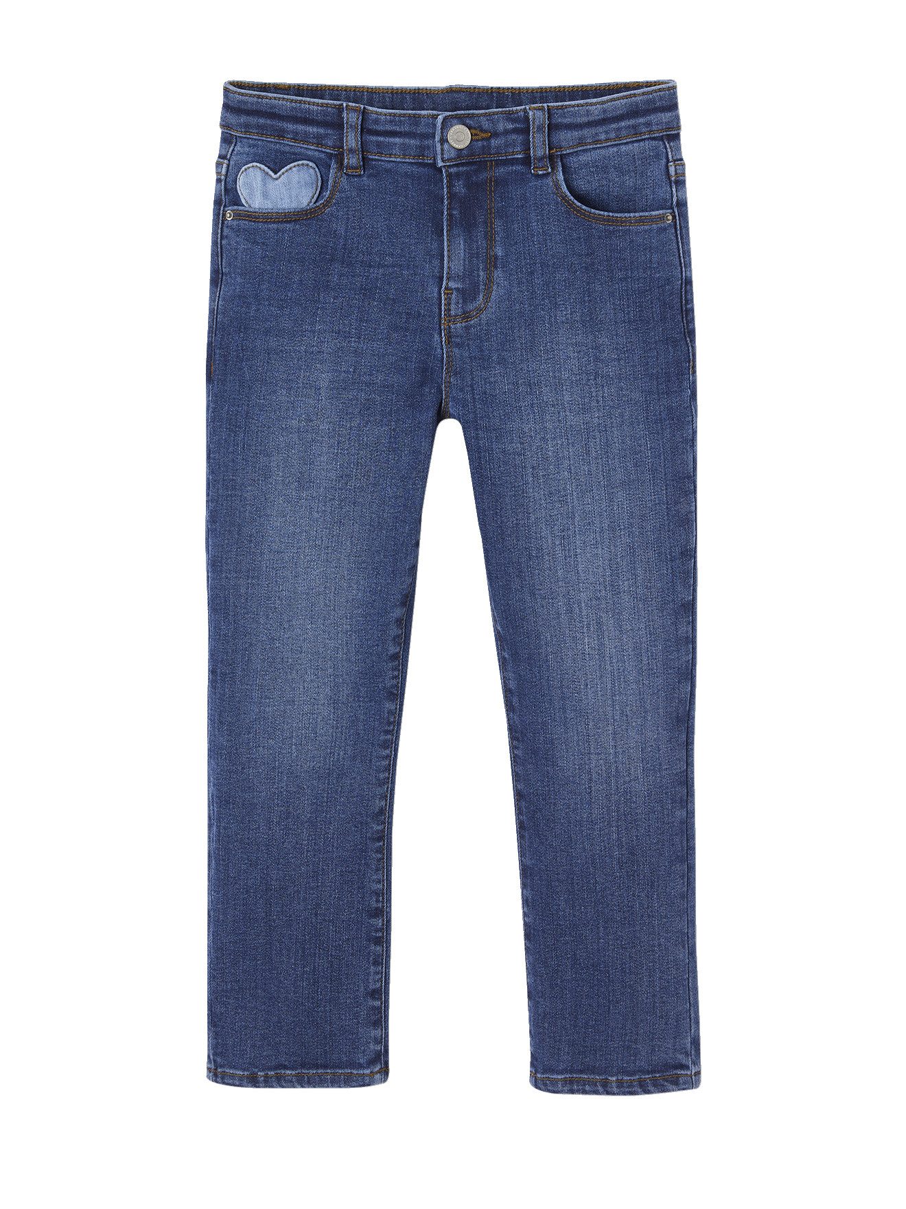 vertbaudet 7/8-Caprijeans Mädchen Slim-Jeans, Hüftweite COMFORT