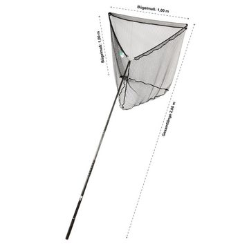 Zite Angelkescher XXL Netz, Großer Karpfenkescher für Angler 100 x 100 cm