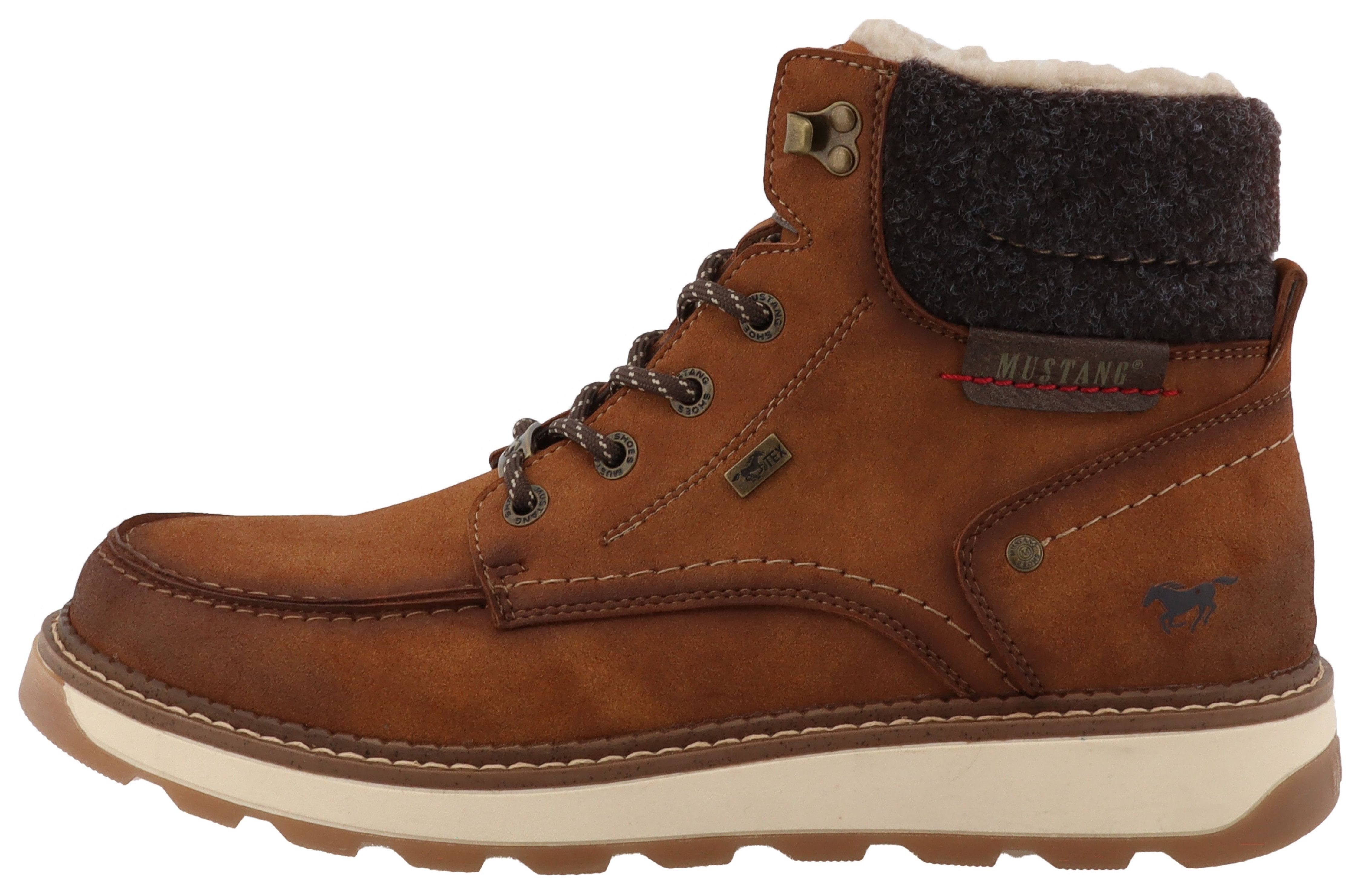 Mustang Shoes Elio Winterstiefelette Schnürstiefelette, Winterstiefelette mit Warmfutter