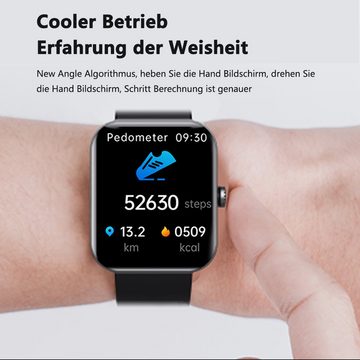 GelldG Smartwatch, mit Telefonfunktion, Fitness Tracker, IP68 wasserdicht Smartwatch