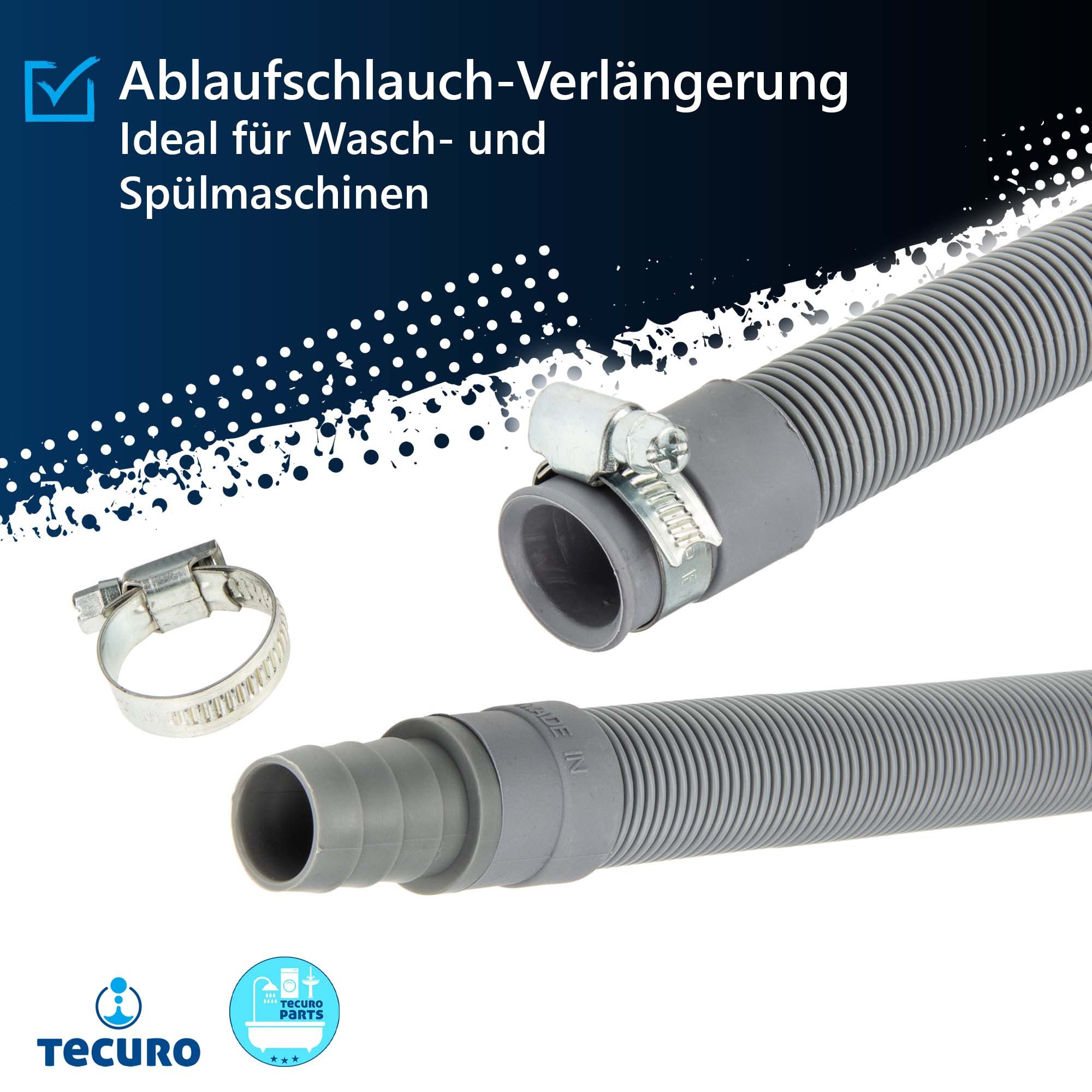 tecuro Schlauch Ablaufschlauch-Verlängerung f. Wasch,-Spülmaschinenschlauch günstig online kaufen