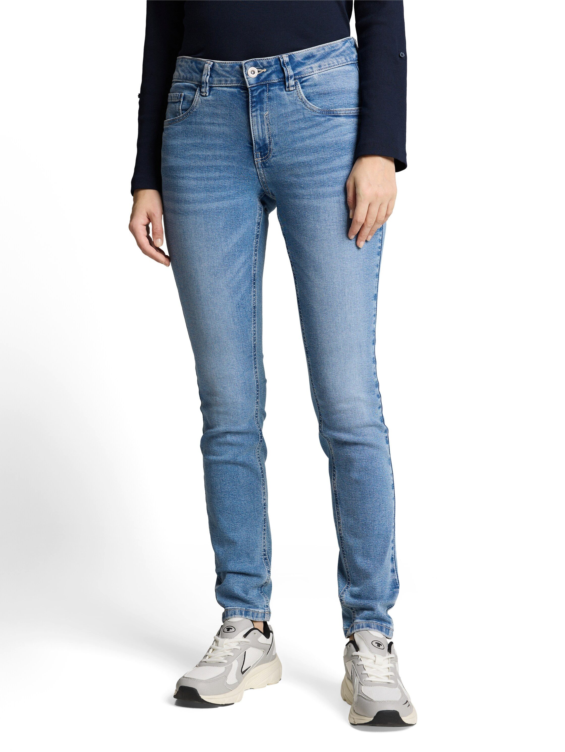 TOM TAILOR Skinny-fit-Jeans TTLUCIE Skinny mit Viskose und Stretch - 5-Pocket-Style