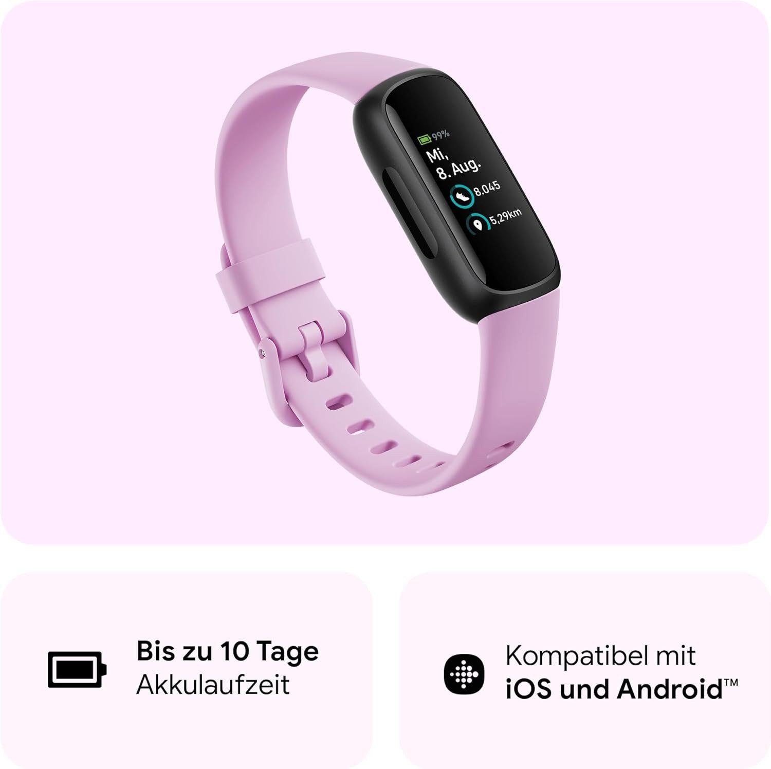 fitbit Inspire 3 Gesundheits- & Fitness-Tracker Smartwatch