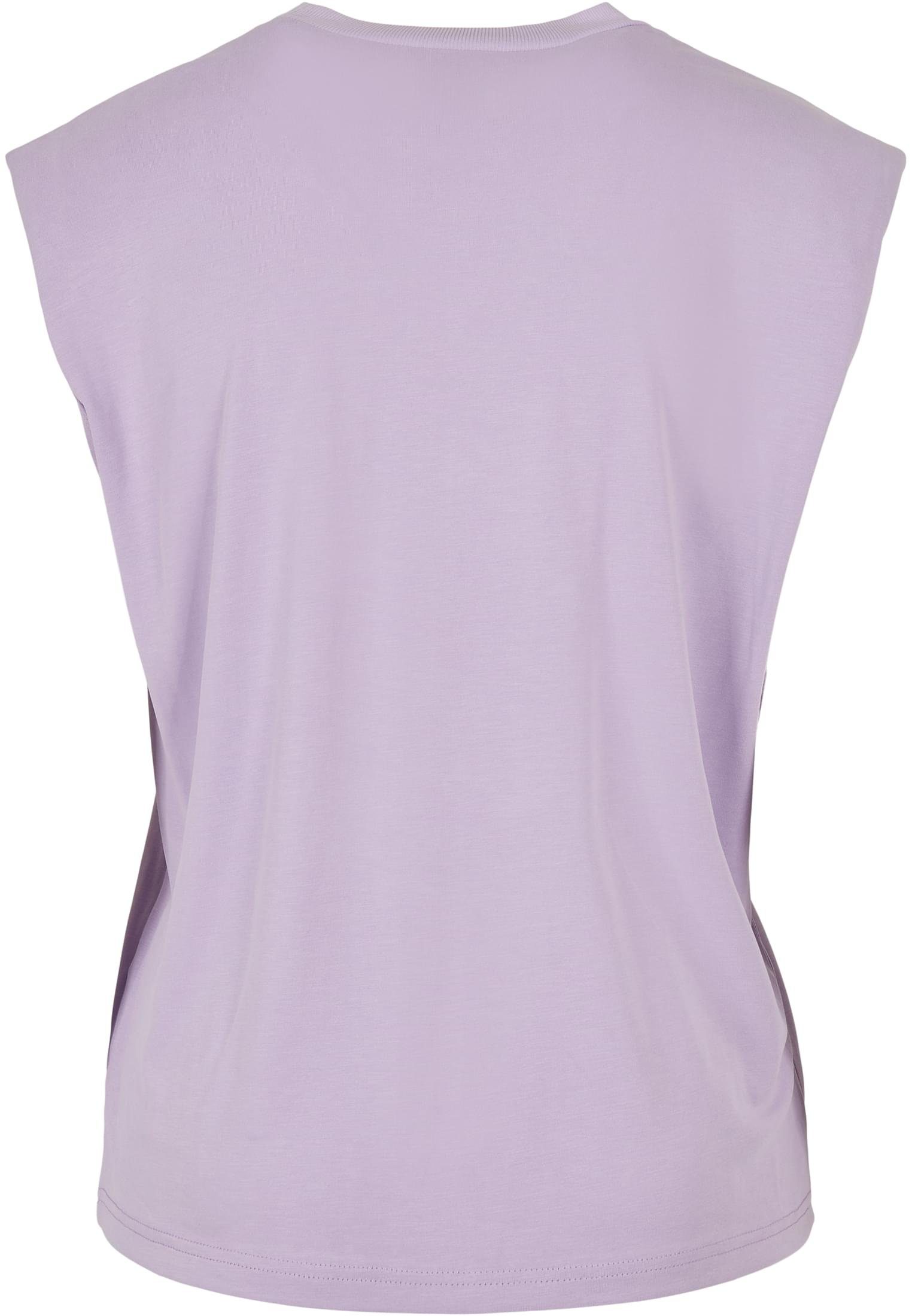 URBAN CLASSICS T-Shirt Damen Ladies Padded (1-tlg) lilac Shoulder Tank Modal