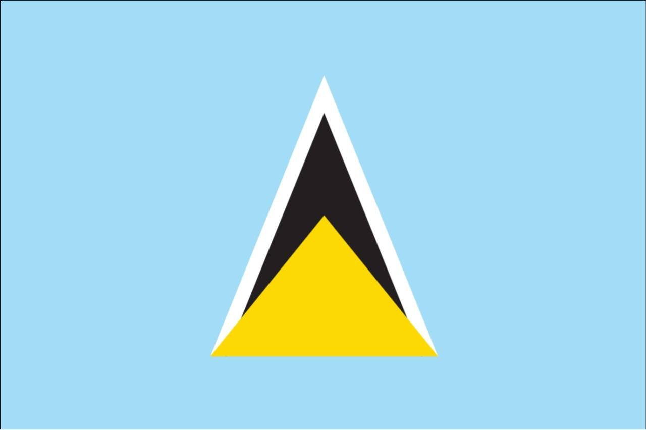 flaggenmeer Flagge Flagge St. Lucia 110 g/m² Querformat