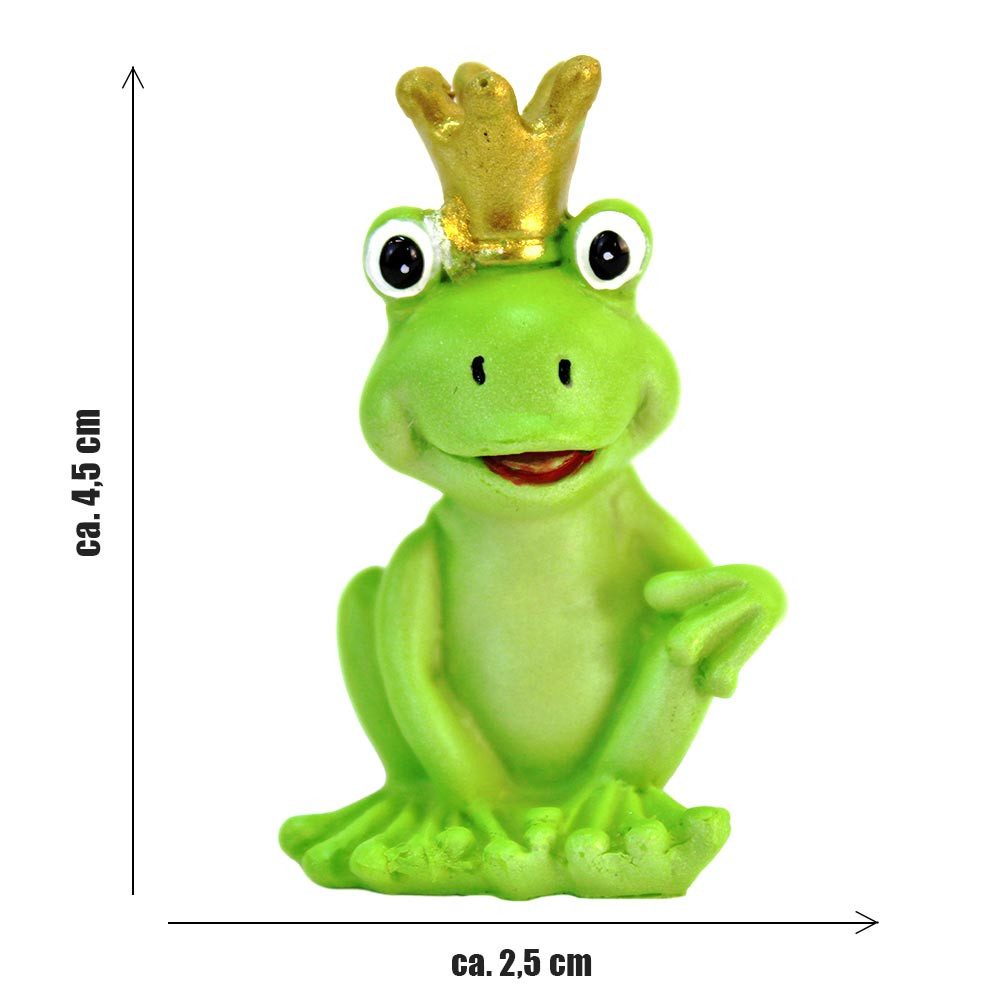 Out of the Blue Dekofigur 24 Stück Froschprinz Figur Polyresin in Papiertüte - ca. 6 cm (24 St)