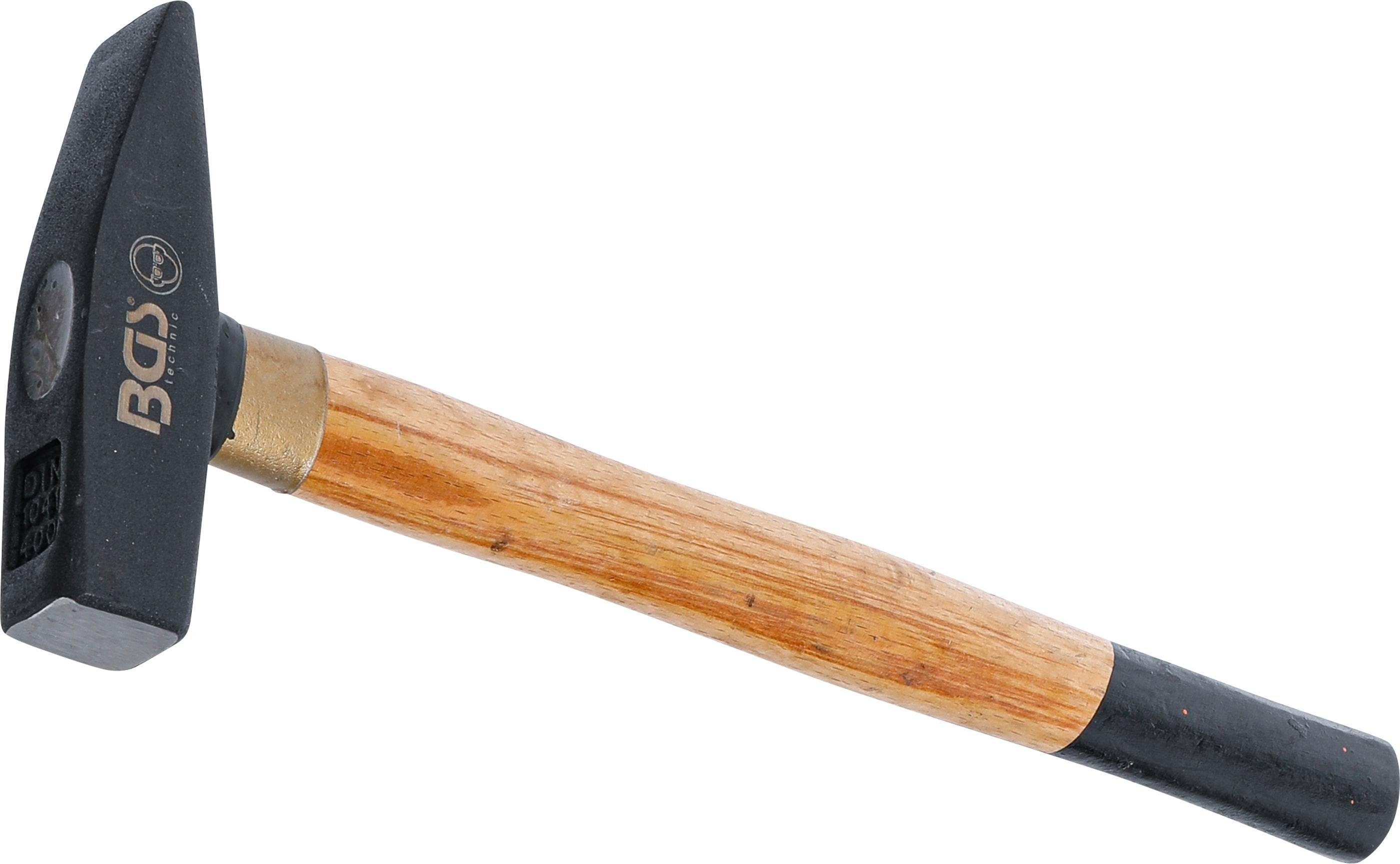 BGS technic Hammer Schlosserhammer, Holz-Stiel, DIN 1041, 400 g