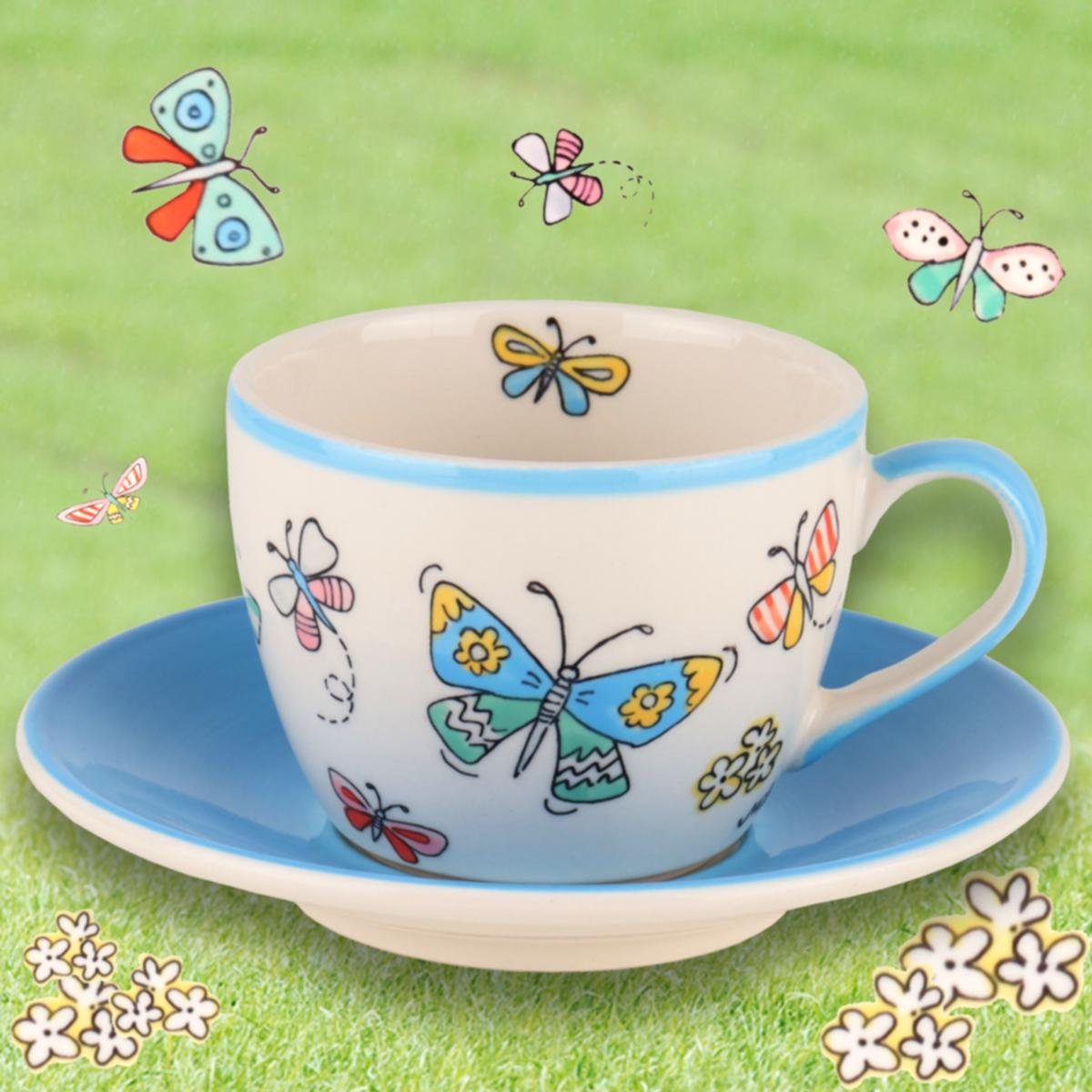 Keramik Mila Untere Mila Cappuccino-Tasse mit Keramik Summer Beauty, Cappuccinotasse