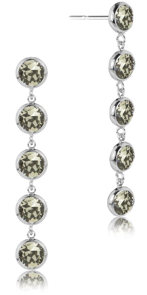 LUISIA® Paar Ohrstecker "Ohrringe Calanthe mit fünf Kristallen von Swarovski®" (2-tlg., inkl. Schmuckbox)
